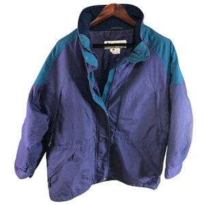 Columbia Womens Granite Peak Jacket Large Purple Blue Full Zip Outdoors Hiking